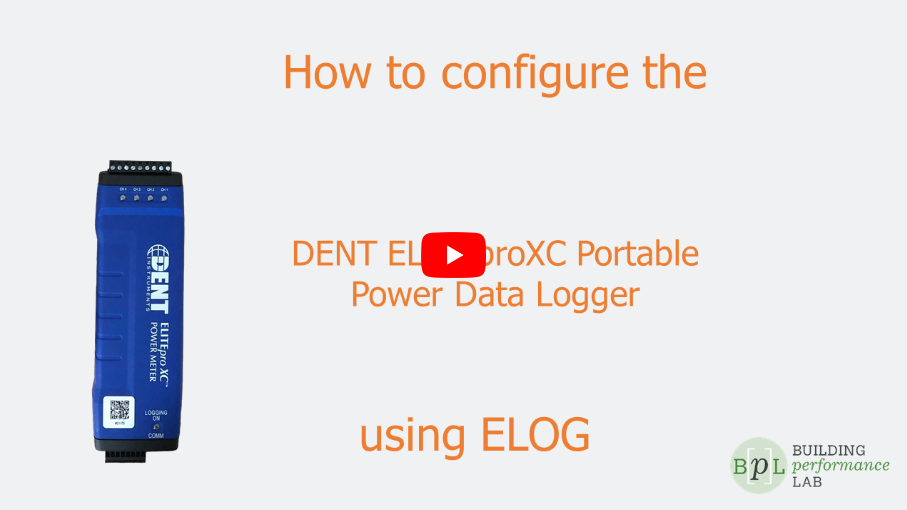 Figure 1. How to configure Dent EliteProXC on ELOG Software